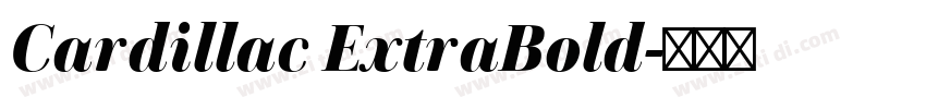 Cardillac ExtraBold字体转换
